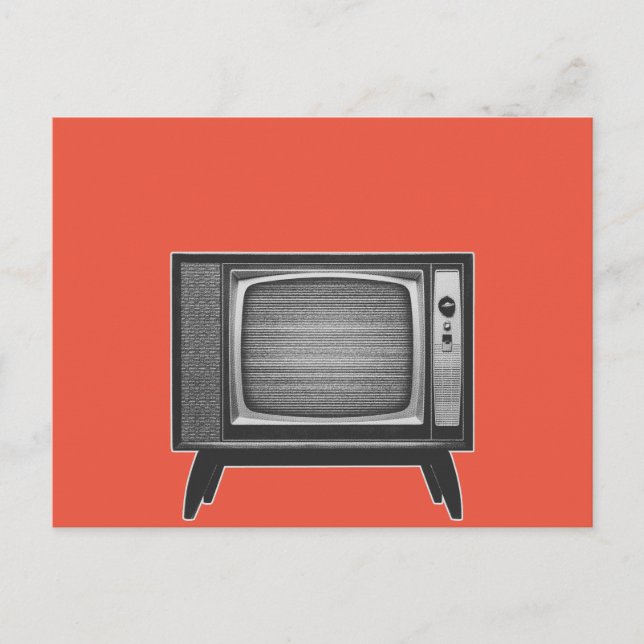 Carte postale de télévision rétro Pop Art (Devant)