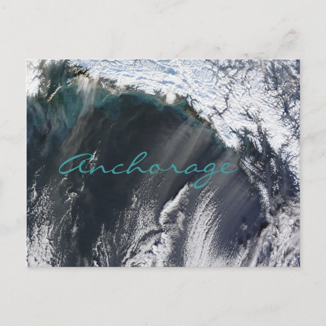 Carte postale de tempête de poussière à Anchorage  (Devant)