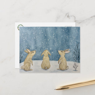 Carte postale de tempête hivernale