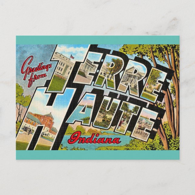 Carte postale de Terre Haute Indiana (Devant)