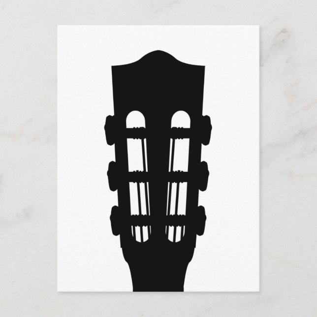 Carte postale de tête de guitare acoustique (Devant)