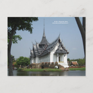 Carte postale de Thaïlande avec photo du temple