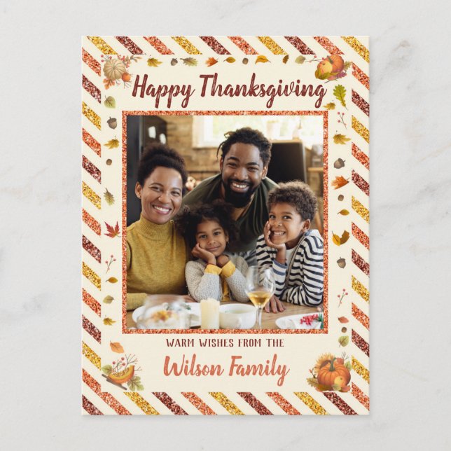 Carte postale de Thanksgiving Airmail Glitter Pump (Devant)