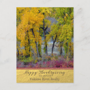 Carte postale de Thanksgiving d'automne Trees de t