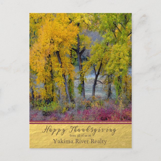 Carte postale de Thanksgiving d'automne Trees de t (Devant)