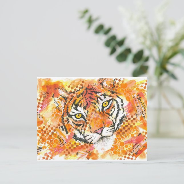 carte postale de tigre (Debout devant)