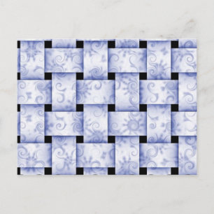 carte postale de tissu bleu bébé