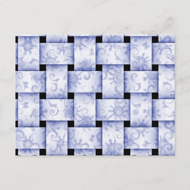 carte postale de tissu bleu bébé (Devant)
