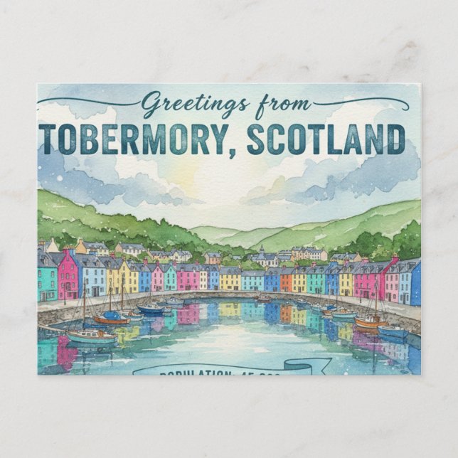 Carte postale de Tobermory Écosse (Devant)