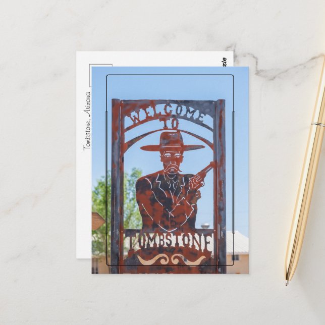 Carte postale de Tombstone, Arizona – Charme du Fa (Devant/Arrière en situation)