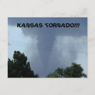 Carte postale de tornade du Kansas