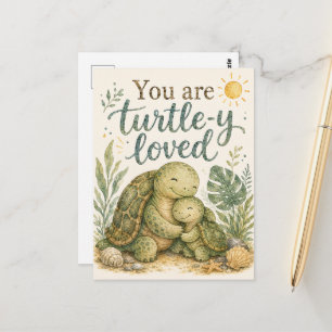 Carte postale de tortue mignonne que vous êtes aim