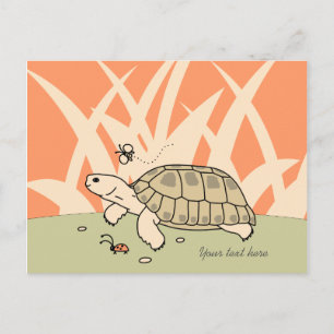 Carte postale de tortue russe personnalisable