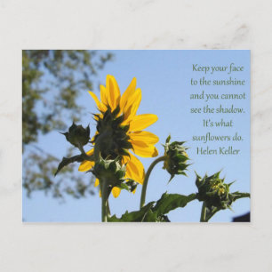 Carte postale de tournesol d'inspiration
