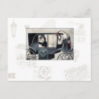 Carte postale de transport Mariage