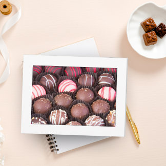 Carte postale de truffes au chocolat