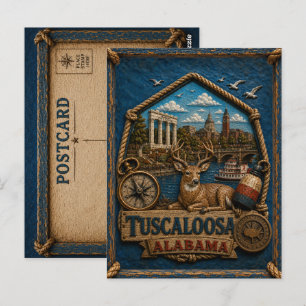 Carte postale de Tuscaloosa Alabama Voyage Rétro