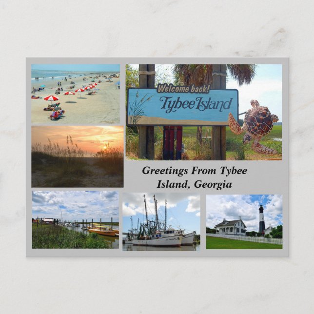 Carte postale de Tybee Island, Géorgie (Devant)