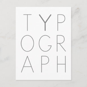 Carte postale de typographie