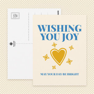 Carte postale de typographie sincère vous souhaita