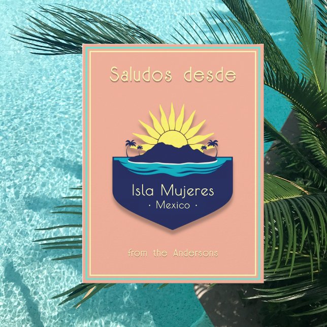 Carte postale de vacances à Isla Mujeres au Mexiqu (Créateur téléchargé)