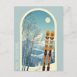 Carte postale de vacances à la station de ski de V