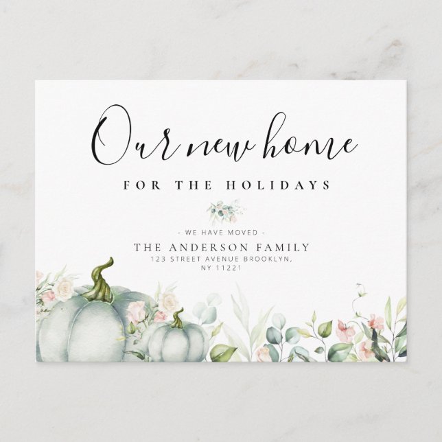 Carte postale de vacances à motifs de citrouille à (Devant)