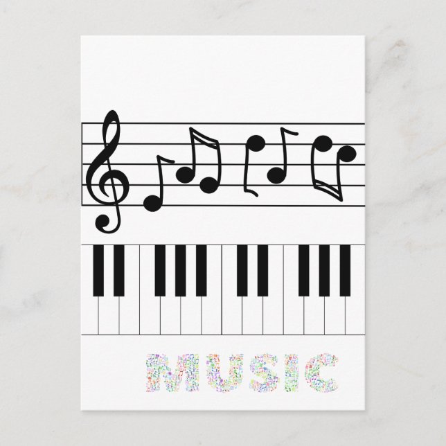 Carte postale de vacances de musique (Devant)