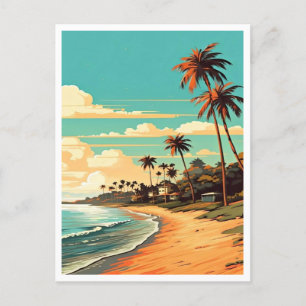Carte postale de vacances de plage tropicale