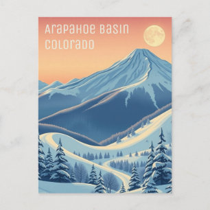 Carte postale de vacances de ski à Arapahoe Basin 
