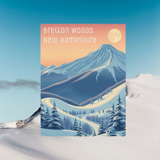 Carte postale de vacances de ski à Bretton Woods,  (Créateur téléchargé)