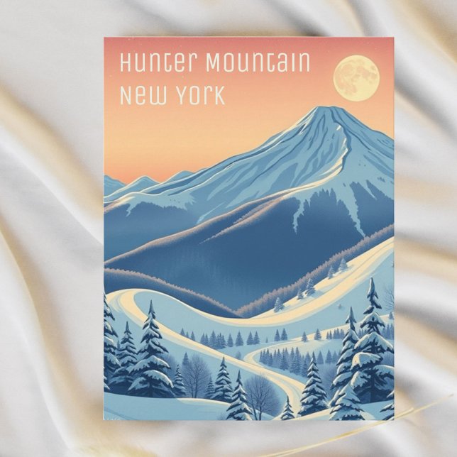Carte postale de vacances de ski à Hunter Mountain (Créateur téléchargé)
