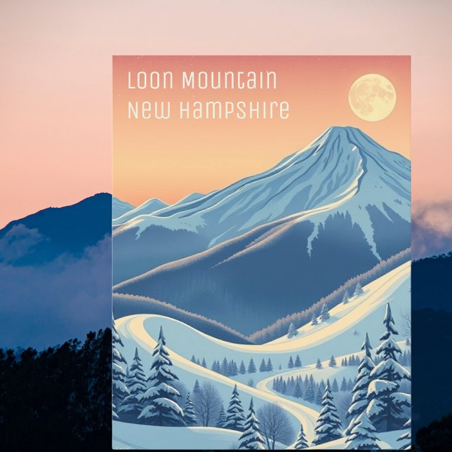 Carte postale de vacances de ski à Loon Mountain N (Créateur téléchargé)