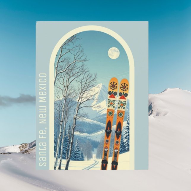 Carte postale de vacances de ski à Santa Fe Nouvea (Créateur téléchargé)