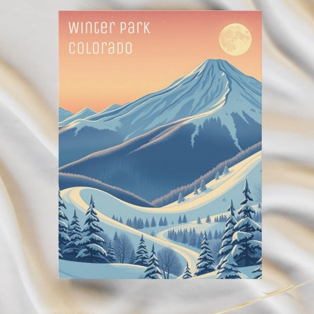 Carte postale de vacances de ski à Winter Park Col (Créateur téléchargé)