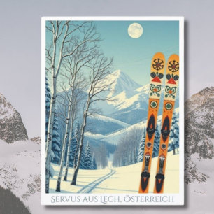 Carte postale de vacances de ski en Autriche Europ