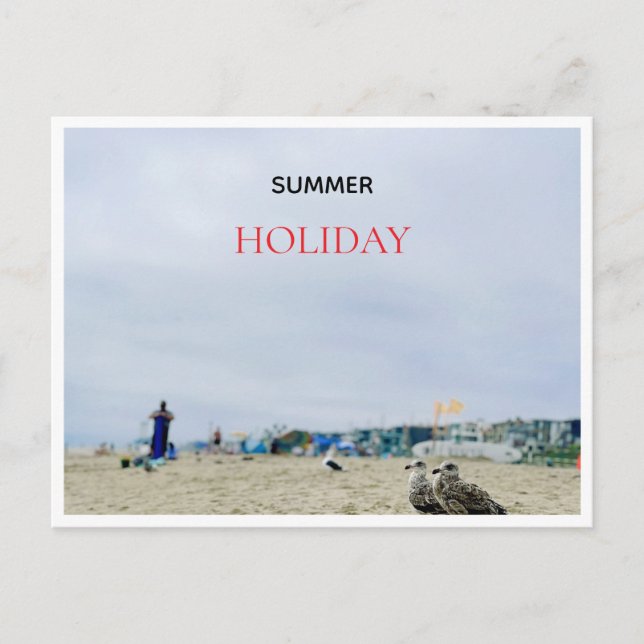 carte postale de vacances d'ÉTÉ à la plage (Devant)