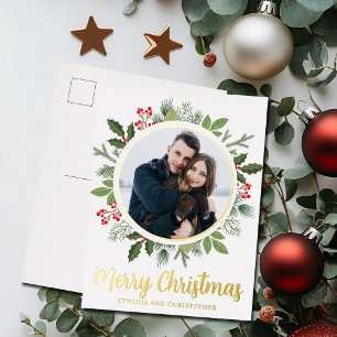 CARTE POSTALE DE VACANCES EN ALUMINIUM 