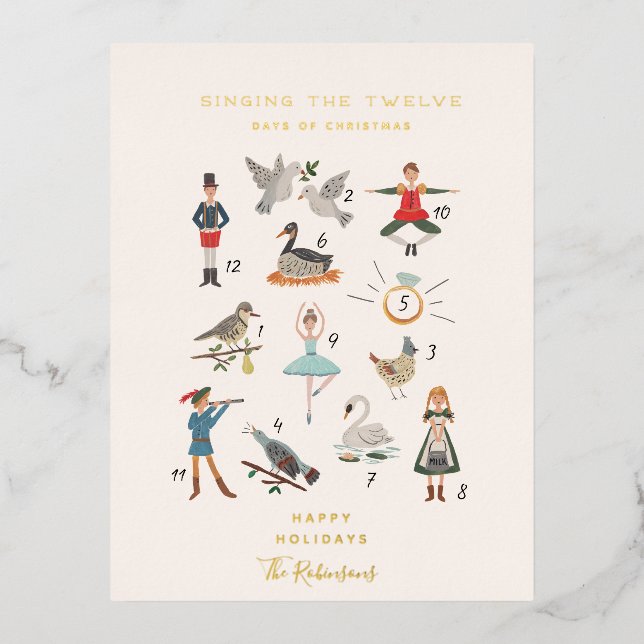 Carte Postale De Vacances En Aluminium 12 jours de Christmas Custom Holiday Photo Postcar (Recto)