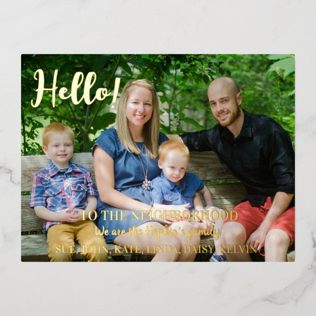 Carte Postale De Vacances En Aluminium Annonce photo "Nous venons d'emménager" (Recto)