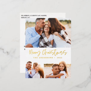 Carte Postale De Vacances En Aluminium Aquarelle cookie de Noël boissons bonbons 3 photo