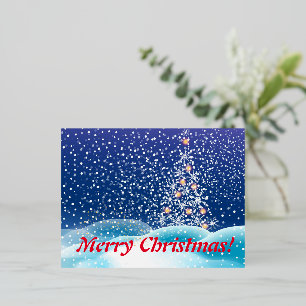 Carte Postale De Vacances En Aluminium Arbre du Nouvel An, joyeux Noël