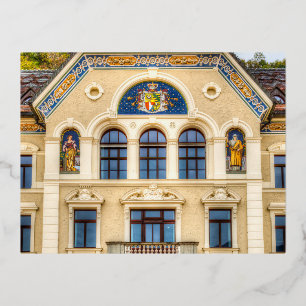 Carte Postale De Vacances En Aluminium Architecture du Liechtenstein