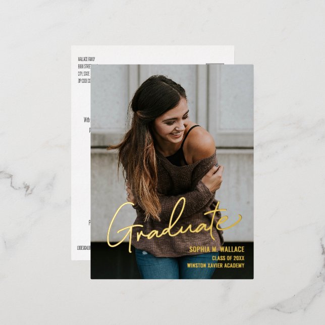 Carte Postale De Vacances En Aluminium Baccalauréat en arts Université de l'Université de (Recto/Verso)