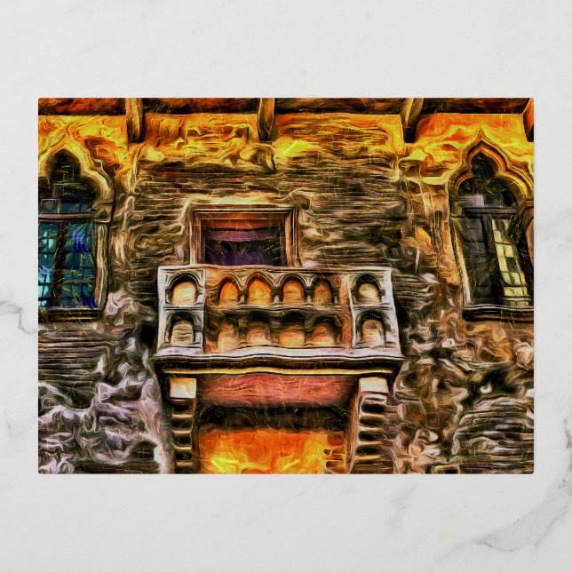 Carte Postale De Vacances En Aluminium Balcon de Juliet Vérone Van Gogh (Recto)