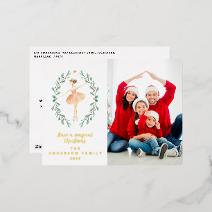 Carte Postale De Vacances En Aluminium ballerine aquarelle une photo