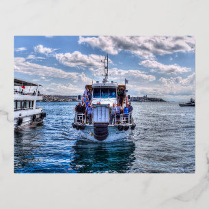Carte Postale De Vacances En Aluminium Bateau-ferry Istanbul Bosphorus