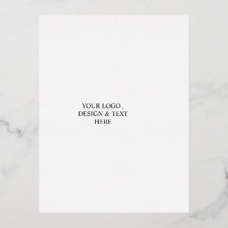 Carte Postale De Vacances En Aluminium Blanc Personnalisé – Votre Logo & Texte Ici