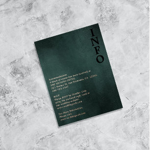 Carte Postale De Vacances En Aluminium Boîtier moderne Emerald Green Black élégant