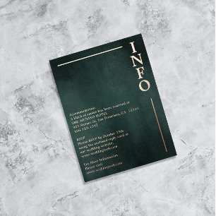 Carte Postale De Vacances En Aluminium Boîtier moderne Emerald Green Black élégant